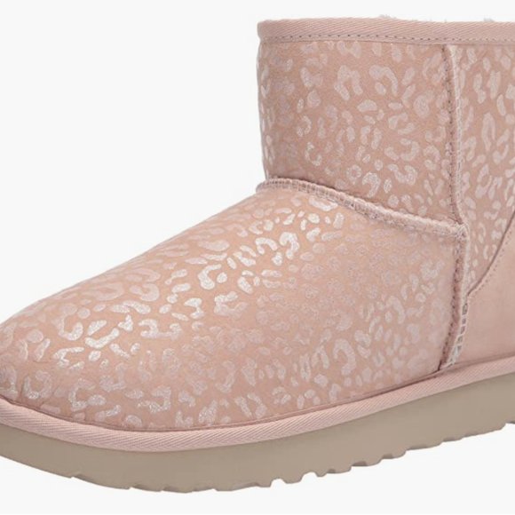 UGG Classic Mini Sparkles Spots Pink Boots Women Size 7 - Picture 5 of 5